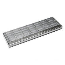 High Strength Safety Fireproof Steel Grating Stair Tread Welded with Checker Nosing